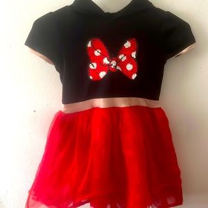 Disney Minnie mouse dress with hoodie size 6